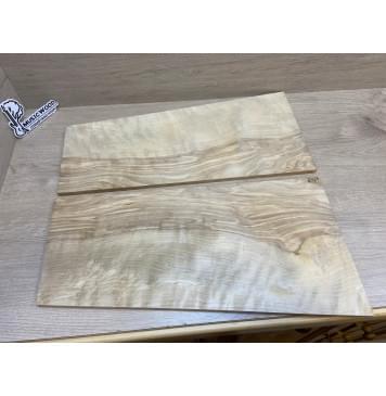 Берёза Пламенная заготовка на топ Смешанный АА Волна АА 9х270-200х575 мм - 2шт (книжкой)-9