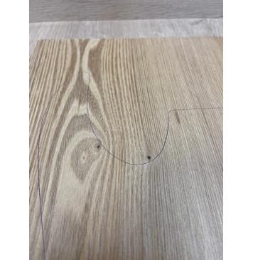 Ясень Дальневосточный Легкий заготовка на топ Смешанный А 17х170х510 мм, 2 шт. (книжкой), 586 кг/м3 (Уценка-сучки)-4