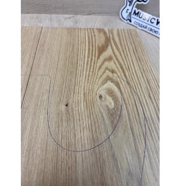 Ясень Дальневосточный Легкий заготовка на топ Смешанный А 17х170х510 мм, 2 шт. (книжкой), 586 кг/м3 (Уценка-сучки)-2