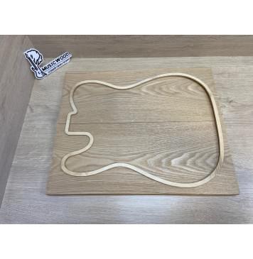 Ясень Дальневосточный Легкий заготовка на топ Тангент ААА 20х188х455 мм, 2 шт. (книжкой), 521 кг/м3-0