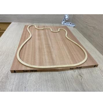 Окуме (Габон) заготовка на топ Радиал АА 14х180х480-470 мм - 2шт.(книжкой)-3