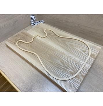 Ясень Дальневосточный Легкий Заготовка корпуса Тангент АА 44х183х575-545 мм, 2 шт, 573 кг/м3-1