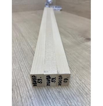 Клен Белый заготовка грифа безголовой гитары Смешанный АА 29х(18.5-18.5-18.5)х605 мм - из 3х частей-2