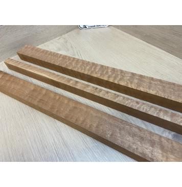 Сапели Волнистый заготовка грифа электрогитары Радиал АА Волна ААА 28х(48-18-48)х715 мм - из 3х частей-5