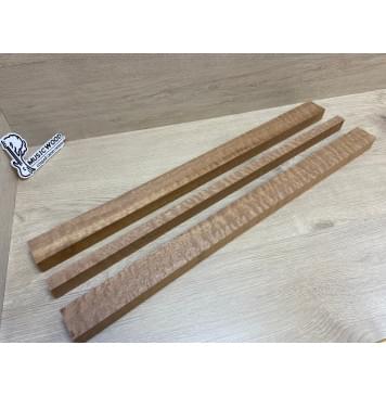 Сапели Волнистый заготовка грифа электрогитары Радиал АА Волна ААА 28х(48-18-48)х715 мм - из 3х частей-10