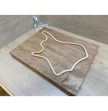 Окуме (Габон) заготовка корпуса для Тревел гитары Радиал АА 46х335х430 мм (Массив)-1