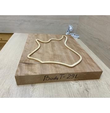 Окуме (Габон) заготовка корпуса для Тревел гитары Радиал АА 46х335х430 мм (Массив)-2