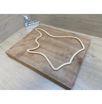 Окуме (Габон) заготовка корпуса для Тревел гитары Радиал ААА 44х335х400 мм (Массив)-2