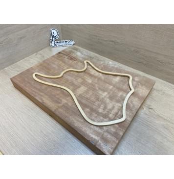 Окуме (Габон) заготовка корпуса для Тревел гитары Радиал АА 45.5х335х430 мм (Массив)-1