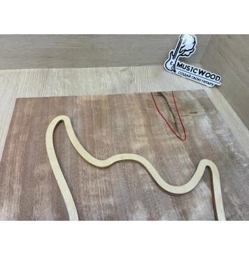 Окуме (Габон) заготовка корпуса для Тревел гитары Радиал АА 45.5х335х430 мм (Массив)-6