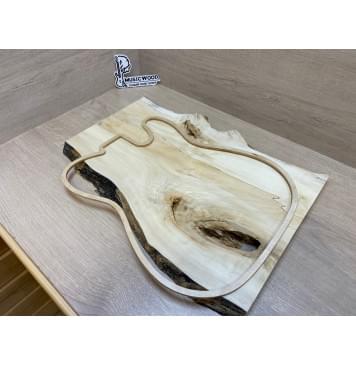 Клён Американский Spalted заготовка на топ под заливку Смешанный А 23х325-255х505 мм (цельный) АКЦИЯ-4