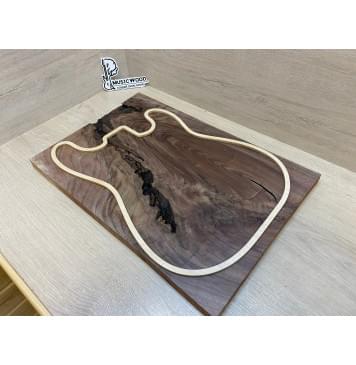 Орех Американский заготовка на топ под заливку Смешанный АА 24х354-348х515-500 мм - (цельный) АКЦИЯ-1