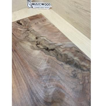 Орех Американский заготовка на топ под заливку Смешанный АА 24х354-348х515-500 мм - (цельный) АКЦИЯ-5