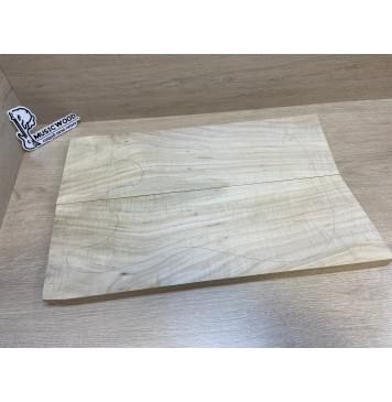 Клён Американский Волнистый заготовка на топ Смешанный АА Волна АА 25х175х540-530 мм - 2шт.(книжкой)-3