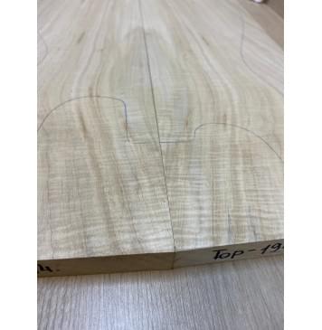 Клён Американский Волнистый заготовка на топ Смешанный АА Волна АА 25х175х540-530 мм - 2шт.(книжкой)-7