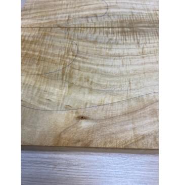 Клён Американский Волнистый заготовка на топ Смешанный АА Волна АА 25х175х540-530 мм - 2шт.(книжкой)-12