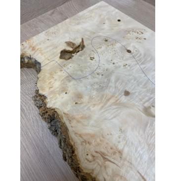 Клён Американский Каповый заготовка на топ под заливку Смешанный АА Кап ААА 25х230-205х495 мм - (1шт. под распил)-4