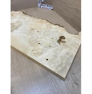 Клён Американский Каповый заготовка на топ под заливку Смешанный АА Кап ААА 25х230-205х495 мм - (1шт. под распил)-6