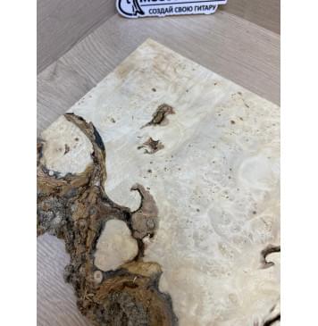 Клён Американский Каповый заготовка на топ под заливку Смешанный А Кап ААА 23.5х215-170х515 мм - (1шт. под распил)-6