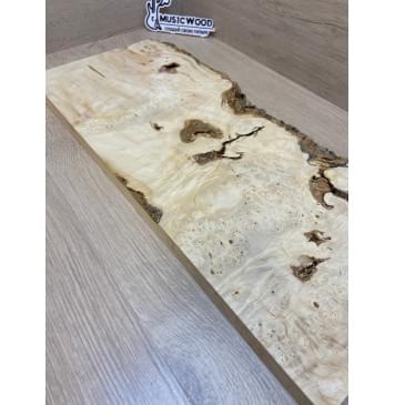 Клён Американский Каповый заготовка на топ под заливку Смешанный А Кап ААА 23.5х215-170х515 мм - (1шт. под распил)-7