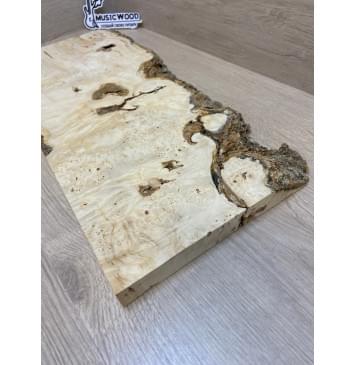 Клён Американский Каповый заготовка на топ под заливку Смешанный А Кап ААА 23.5х215-170х515 мм - (1шт. под распил)-8