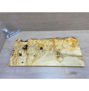 Клён Американский Каповый заготовка на топ под заливку Смешанный А Кап ААА 23.5х215-170х515 мм - (1шт. под распил)-0