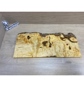 Клён Американский Каповый заготовка на топ под заливку Смешанный А Кап ААА 23.5х215-170х515 мм - (1шт. под распил)-21