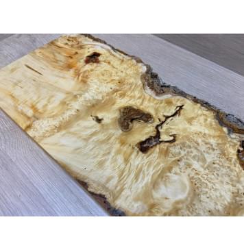 Клён Американский Каповый заготовка на топ под заливку Смешанный А Кап ААА 23.5х215-170х515 мм - (1шт. под распил)-19