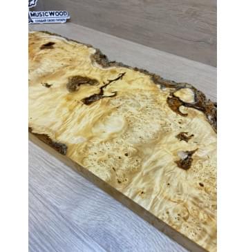 Клён Американский Каповый заготовка на топ под заливку Смешанный А Кап ААА 23.5х215-170х515 мм - (1шт. под распил)-16