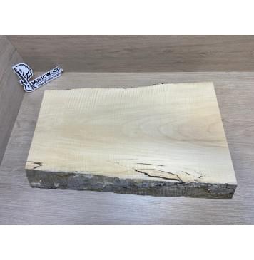 Клён Американский Spalted Волнистый заготовка корпуса Тангент АА Волна АА 48.5х285-235х490 мм (Массив) АКЦИЯ-2