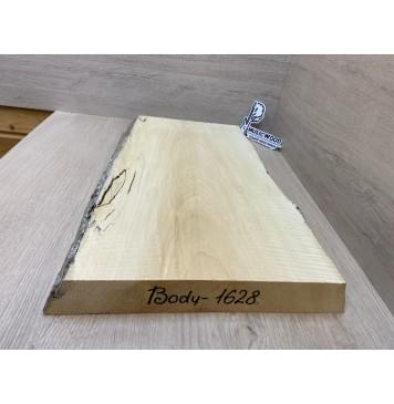 Клён Американский Spalted Волнистый заготовка корпуса Тангент АА Волна АА 48.5х285-235х490 мм (Массив) АКЦИЯ-6