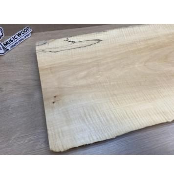 Клён Американский Spalted Волнистый заготовка корпуса Тангент АА Волна АА 48.5х285-235х490 мм (Массив) АКЦИЯ-8