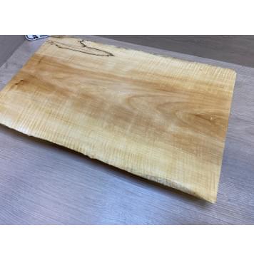 Клён Американский Spalted Волнистый заготовка корпуса Тангент АА Волна АА 48.5х285-235х490 мм (Массив) АКЦИЯ-16