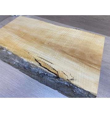 Клён Американский Spalted Волнистый заготовка корпуса Тангент АА Волна АА 48.5х285-235х490 мм (Массив) АКЦИЯ-21