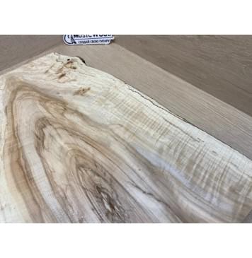 Клён Американский Волнистый заготовка корпуса для Тревел Гитары Тангент А Волна ААА 41х275-180х435 мм (массив) Уценка-трещины-6