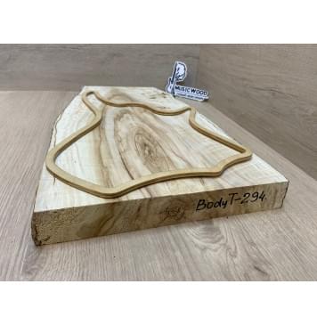 Клён Американский Волнистый заготовка корпуса для Тревел Гитары Тангент А Волна ААА 41х275-180х435 мм (массив) Уценка-трещины-8