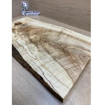 Клён Американский Волнистый заготовка корпуса для Тревел Гитары Тангент А Волна ААА 41х275-180х435 мм (массив) Уценка-трещины-10