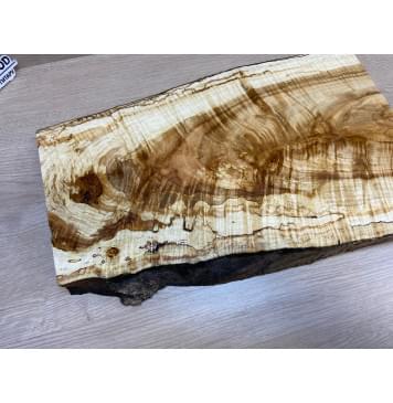 Клён Американский Волнистый заготовка корпуса для Тревел Гитары Тангент А Волна ААА 41х275-180х435 мм (массив) Уценка-трещины-25