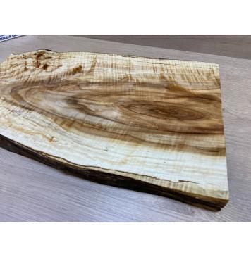 Клён Американский Волнистый заготовка корпуса для Тревел Гитары Тангент А Волна ААА 41х275-180х435 мм (массив) Уценка-трещины-16