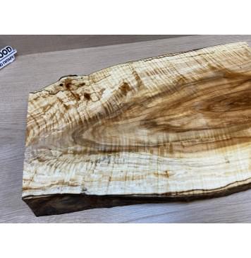 Клён Американский Волнистый заготовка корпуса для Тревел Гитары Тангент А Волна ААА 41х275-180х435 мм (массив) Уценка-трещины-19