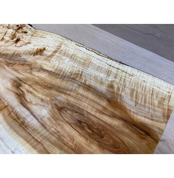 Клён Американский Волнистый заготовка корпуса для Тревел Гитары Тангент А Волна ААА 41х275-180х435 мм (массив) Уценка-трещины-24