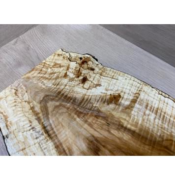 Клён Американский Волнистый заготовка корпуса для Тревел Гитары Тангент А Волна ААА 41х275-180х435 мм (массив) Уценка-трещины-18