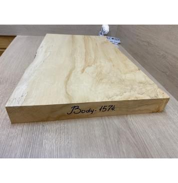 Клён Американский Волнистый заготовка корпуса Смешанный АА Волна А 50х372-297х505 мм (Массив) АКЦИЯ-3