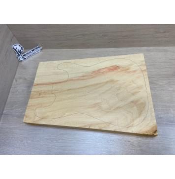 Клён Американский Волнистый заготовка корпуса Смешанный АА Волна А 50х372-297х505 мм (Массив) АКЦИЯ-5