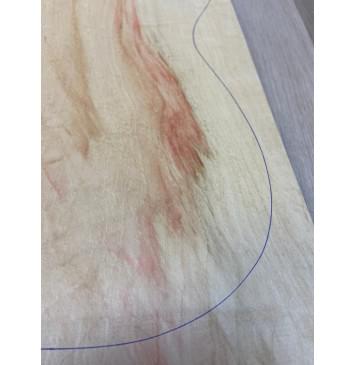 Клён Американский Волнистый заготовка корпуса Смешанный АА Волна А 50х372-297х505 мм (Массив) АКЦИЯ-7