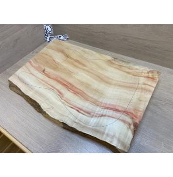 Клён Американский Волнистый заготовка корпуса Смешанный АА Волна А 46х360-340х560-525 мм (Массив) АКЦИЯ-3