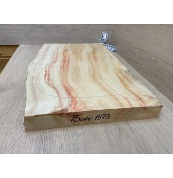 Клён Американский Волнистый заготовка корпуса Смешанный АА Волна А 46х360-340х560-525 мм (Массив) АКЦИЯ-5