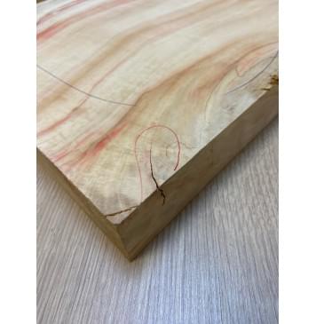 Клён Американский Волнистый заготовка корпуса Смешанный АА Волна А 46х360-340х560-525 мм (Массив) АКЦИЯ-4