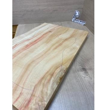 Клён Американский Волнистый заготовка корпуса Смешанный АА Волна А 46х360-340х560-525 мм (Массив) АКЦИЯ-7