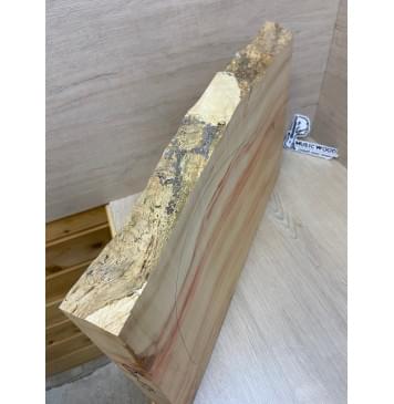 Клён Американский Волнистый заготовка корпуса Смешанный АА Волна А 46х360-340х560-525 мм (Массив) АКЦИЯ-6